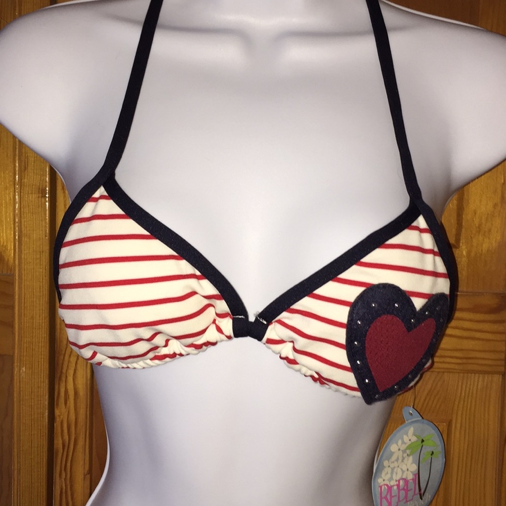 FREE Striped with heart bikini top w/ bundle